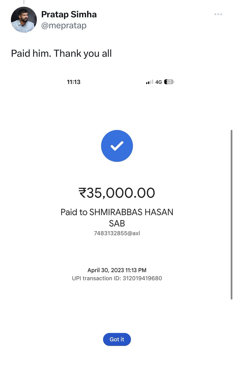 PadmajaJoshi's tweet photo. A story in 3 pictures. Nicely done @mepratap.  No reason for a poor, hard working man to be in political crosshairs https://t.co/pBRr6iu75R
