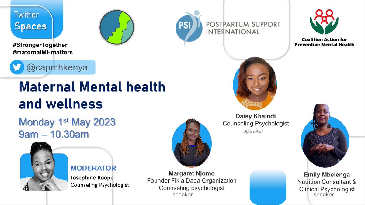 TherapistDaisy's tweet photo. Tomorrow we talk about maternal wellness.Listen in and learn more on this timely topic! https://t.co/JwUcbEdoYW