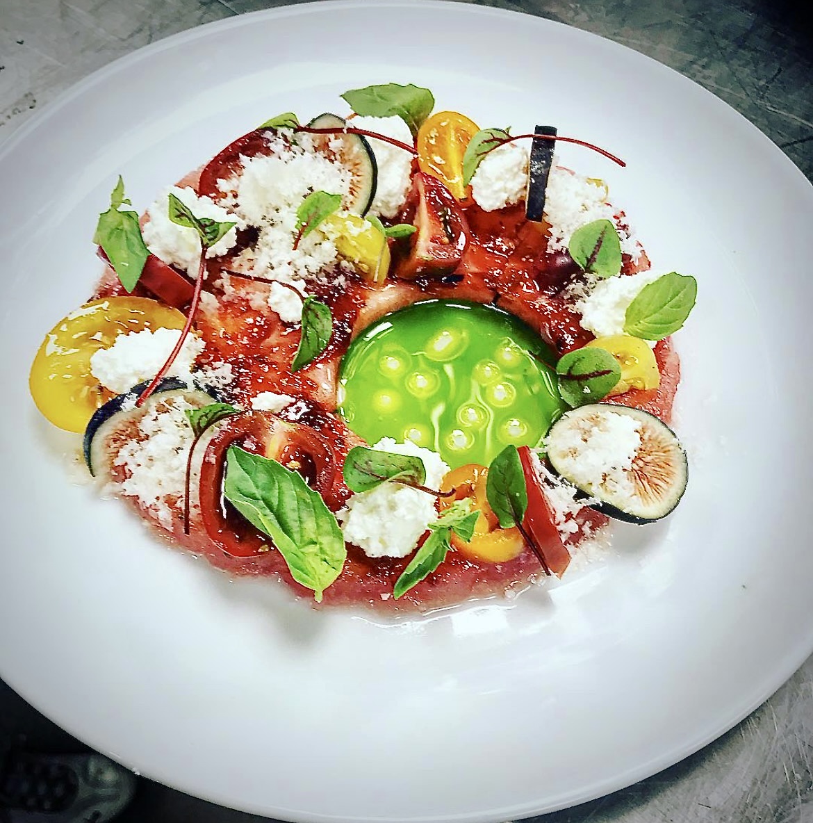 Summertime favorites! Watermelon + Tomato + Figs + Sheep Ricotta #longisland #longislandweddings #longislandevents #hamptons #hamptonscaterer #northfork #eastendwedding #watermelon #summersalad #chefsofinstagram #theartofplating #truecooks #gorogue #roguekitchens #weddings