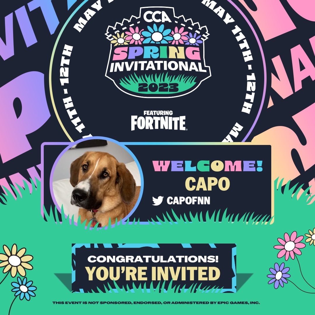 capofnn's tweet photo. I have been invited to the 10k CCA Spring Finals! https://t.co/UojvjzA6t2