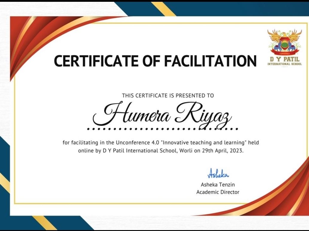 humera1407's tweet photo. I've enjoyed all the learning and sharing at Unconference 4.0, with some wonderful teachers.
I would like to thank @ashekatenzin for giving me this opportunity to share my experience on "Integrating Design Thinking" with the PYP community.
#dypisworli #unconcerned4.0 https://t.co/4aJmnEzNkg