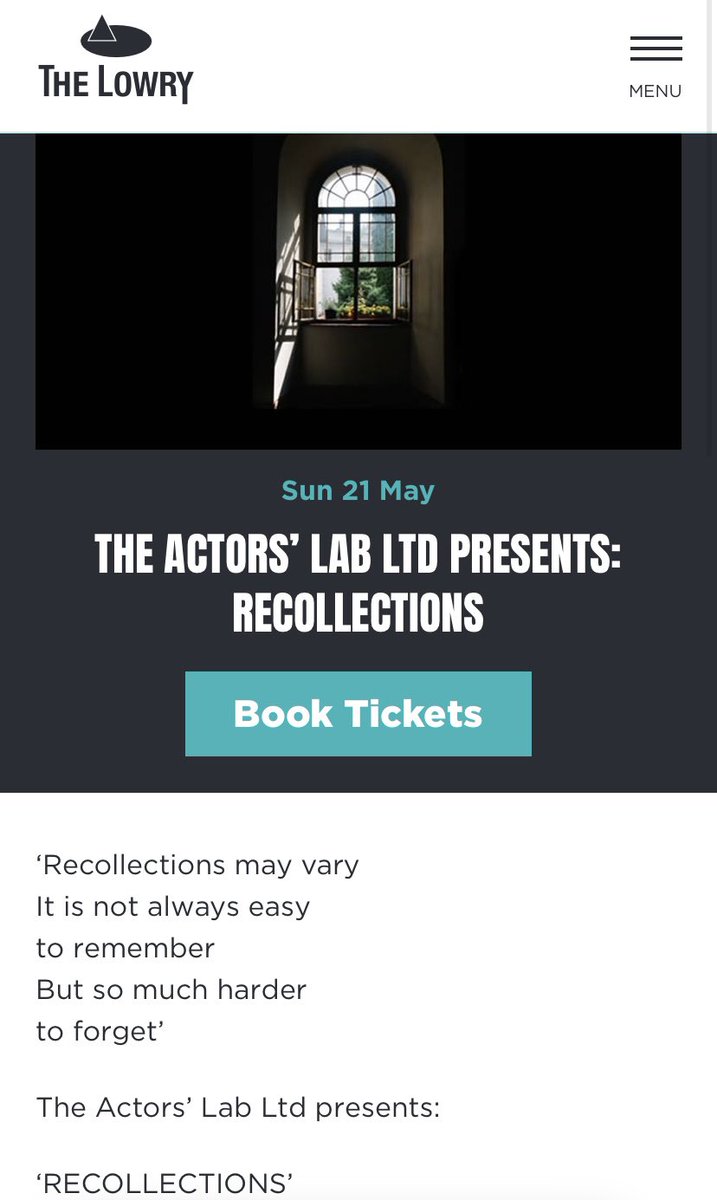 The_Actors_Lab's tweet photo. Terrific rehearsal today! Recollections @The_Lowry May 21st #showcase https://t.co/7HujbRHkwd