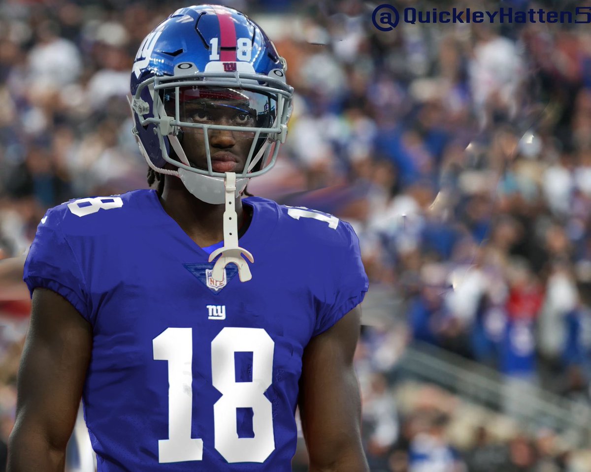 MAL1KNABERSS's tweet image. Tried to cook a MHJ (Marvin Harrison Jr) to the Giants Jersey Swap
#Jerseyswaps #NYGiants #MarvinHarrisonJr  #Buckeyes