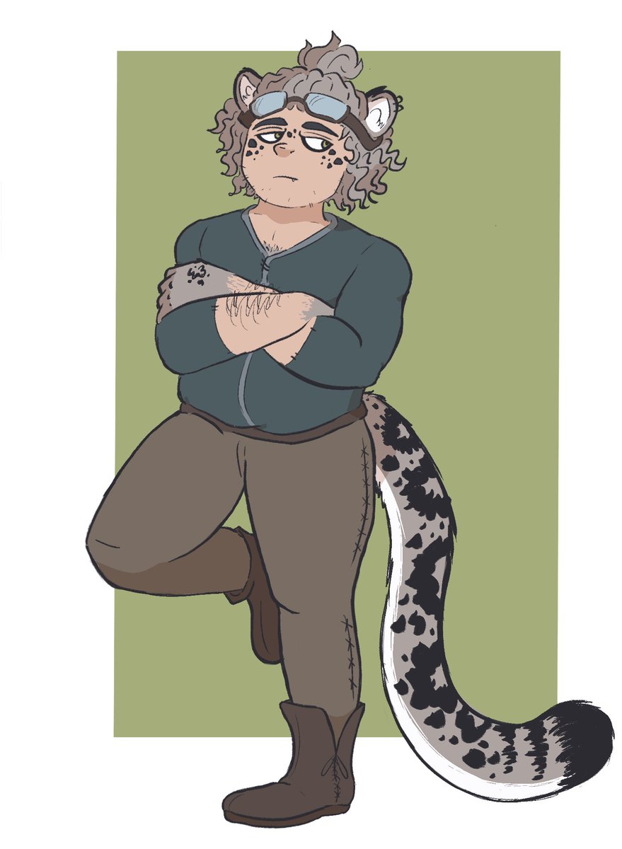 heeyitsmk's tweet photo. [dusts off this account] 

hey, I’ve got a new guy! this is Desmond, my Swiftstride fighter for a friend’s homebrew campaign! https://t.co/WZi4mrqyKx
