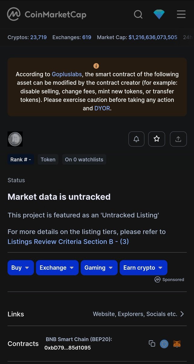 🥳Amazing news: #GiantToken just got listed on #CoinMarketCap within 24hrs of launch!🚀 A blessing indeed 🙏 Don't miss out, verify here: coinmarketcap.com/currencies/gia… Experience our incredible journey! 🌟 #CMCListing #crypto #milestone #rapidgrowth #blessed