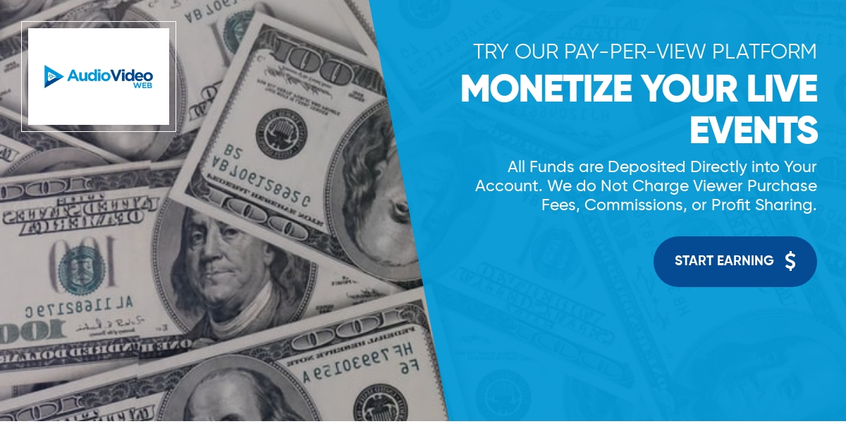 Avwebstreaming's tweet image. Generate Revenue with Your Live Broadcasts &amp;amp; Archived Content. All Services are Included Free with Every Account

audiovideoweb.com/services-pay-p…