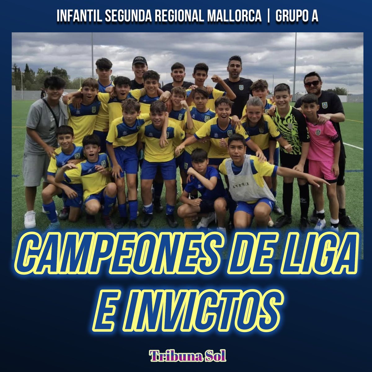 Tribuna_Sol's tweet photo. 🐓𝙀𝙇 𝘼𝙉𝘿𝙍𝘼𝙏𝙓, 𝘾𝘼𝙈𝙋𝙀𝙊́𝙉🐓

💙 El Infantil Segunda Regional del @ce_andratx se adjudica la primera posición del Grupo A sin ninguna derrota en 25 jornadas

🆙 Espectacular temporadón: Ahora optarán a promocionar de categoría

#TribunaSol https://t.co/v1LiVIDjS0