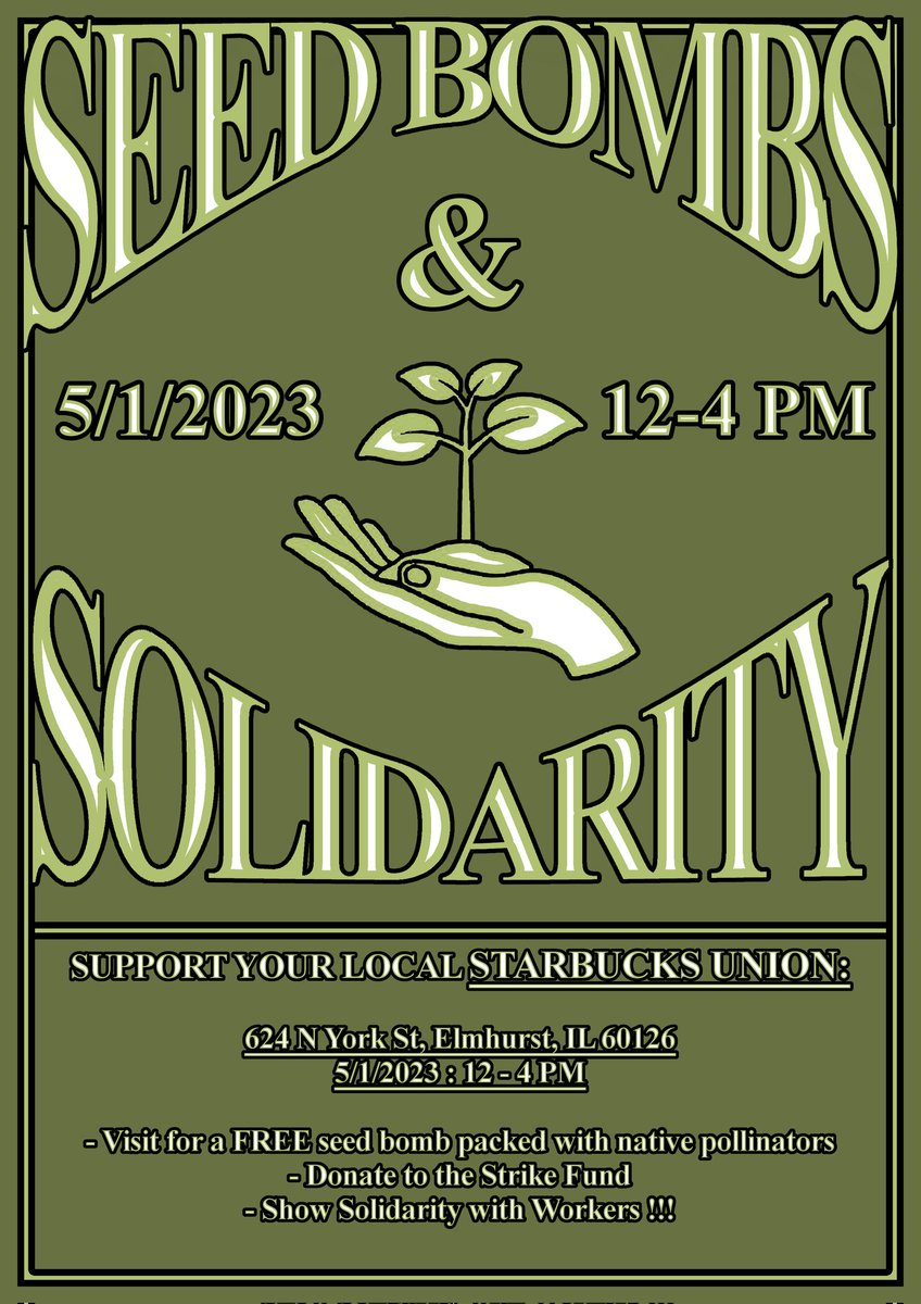 MAY DAY MAY DAY MAY DAY!! Come by and say hi! <a href="/SBWorkersUnited/">Starbucks Workers United</a>