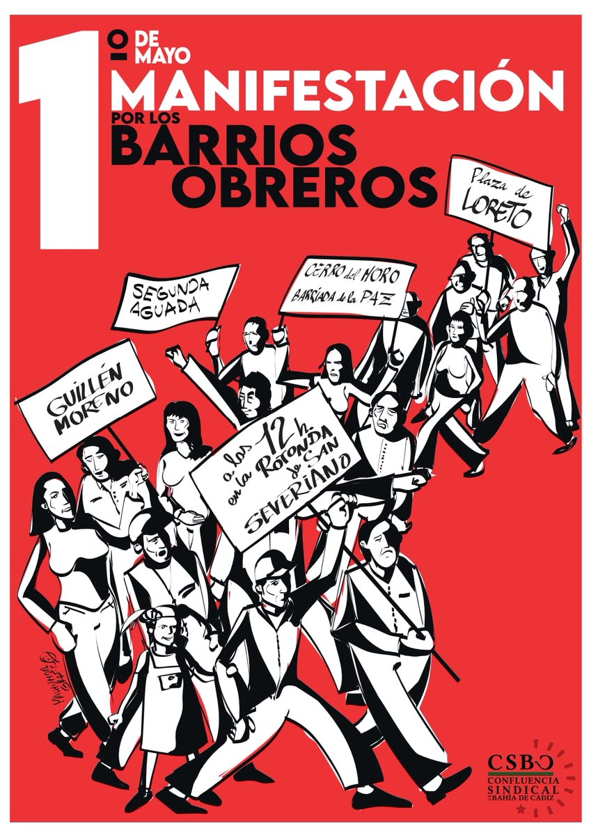 CTM97560609's tweet photo. Mañana todxs juntos por los barrios obreros de Cádiz.
#1deMayo2023 
#unasolaclaseunasolalucha https://t.co/0tcLCpvv0h