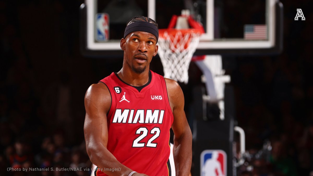 TheAthletic's tweet photo. The Heat take Game 1 at Madison Square Garden with a 108-101 win over the Knicks.

◽️Jimmy Butler: 25 PTS | 11 REB | 4 AST
◽️Kyle Lowry: 18 PTS | 5 REB | 6 AST
◽️Gabe Vincent:  20 PTS | 5 AST | 5 3PM
◽️Bam Adebayo:  16 PTS | 8 REB

#MIAvsNYK https://t.co/5GTHLFHURU