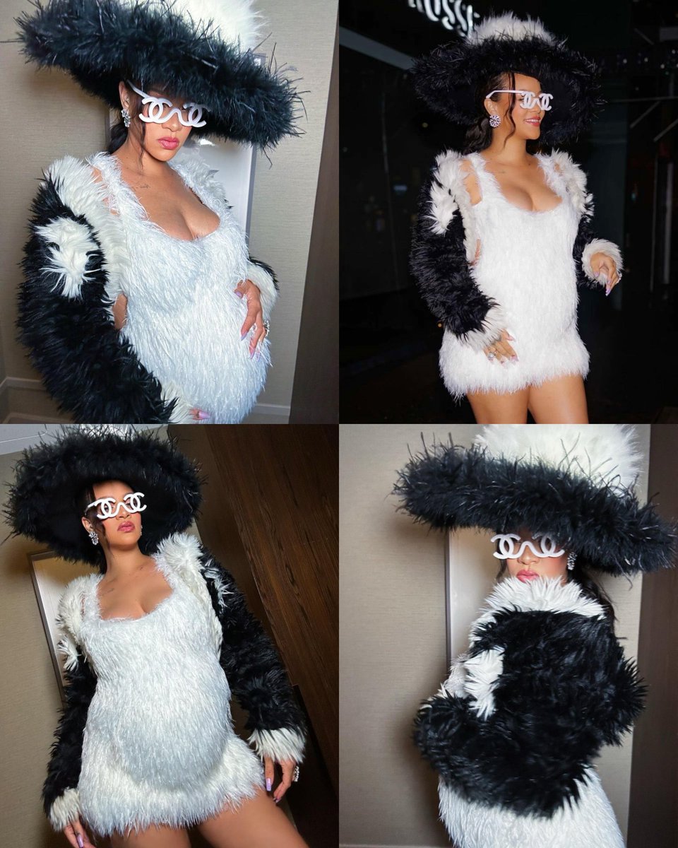badgalrodo's tweet photo. Rihanna has broken the internet 🤍🖤 https://t.co/kVjkxyUgO8