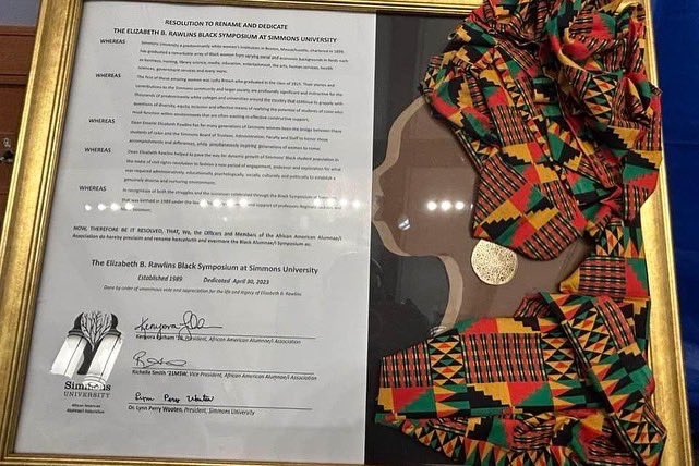 On the last day of #BAS2023: We now hereby declare forevermore the Black Alumnae/i Symposium, The Elizabeth B. Rawlins Black Symposium of <a href="/SimmonsUniv/">Simmons University</a> in honor of our beloved Founder. 😍🎉🌹👏🏾