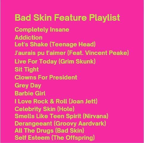sydenhamkennedy's tweet photo. Bad Skin is in the Colin Sundaynight "Featured Artist Spotlight" on @amherstislandfm We have new music from their upcoming Heartbreak Tour EP that is Completely Insane! We also discuss songwriting, role models, upcoming gigs and an illegal video shoot! #BadSkin #Dope #Caro https://t.co/UR2vV6q9vZ