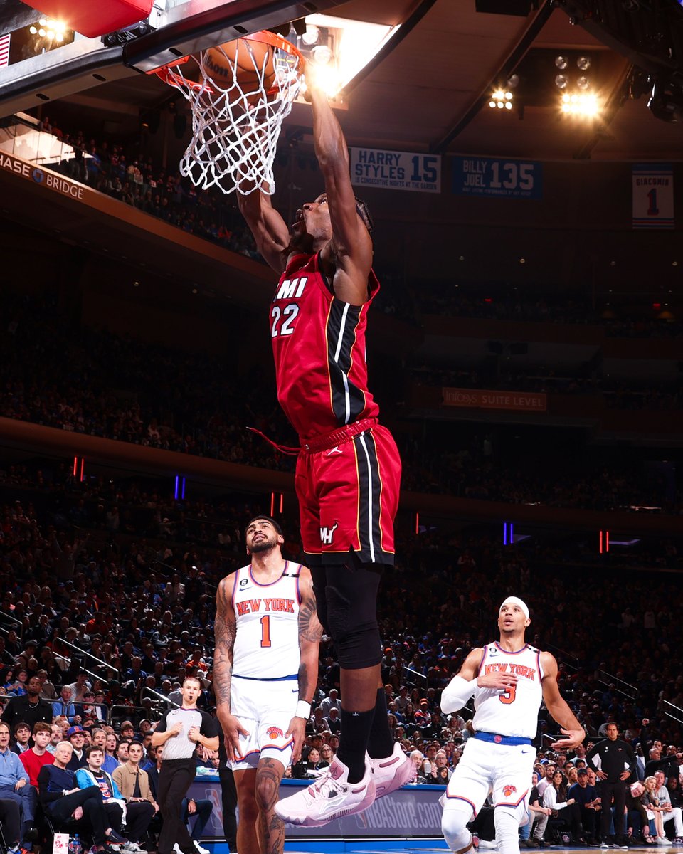 MiamiHEAT's tweet photo. #HEATWin Round 2 Game 1 final - Miami 108, New York 101

🔥 Butler: 25pts, 11rebs &amp; 4asts
🔥 Vincent: 20pts (5 3s) &amp; 5asts
🔥 Lowry: 18pts (3 3s), 6asts, 5rebs &amp; 4blks
🔥 Adebayo: 16pts &amp; 8rebs https://t.co/fh4VRF5af3