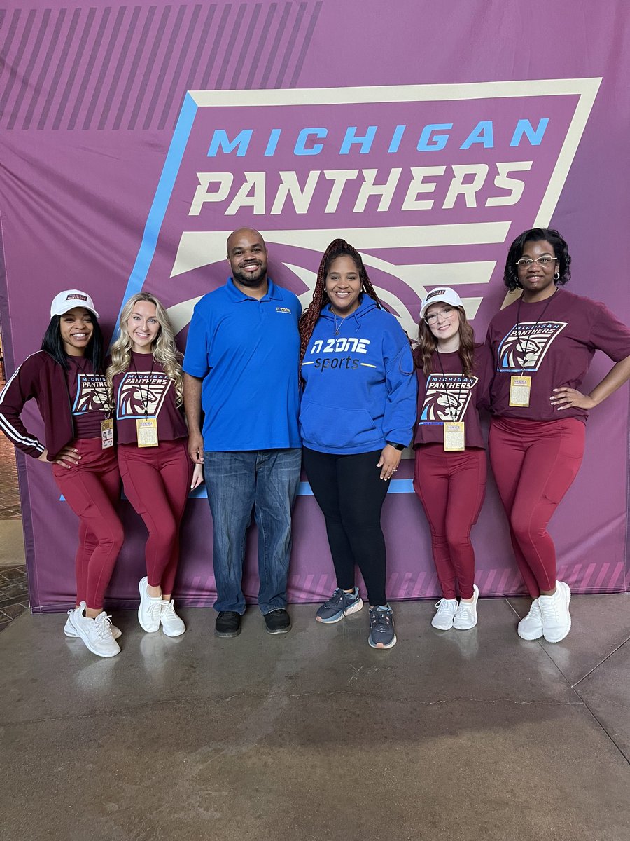 CarlaKole's tweet photo. N Zone Greater Detroit is at @fordfield cheering on the @USFLPanthers!! #LetsHunt #usfl #MichiganPanthers https://t.co/WFl1iW5Atc