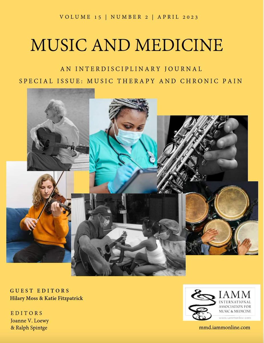 Proud to guest edit this issue with @KatieFitz24 #ChronicPain #musictherapy Thanks to so many people @chocolatejo @IWorldAcademy @ChronicPainIRL @HRI_UL