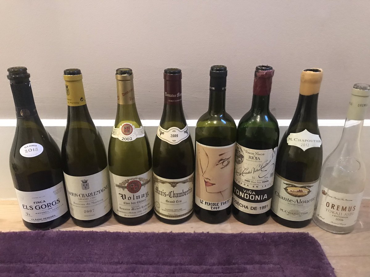 Line-up from last night. Unfortunately Lafarge was corked but all others showed extremely well.