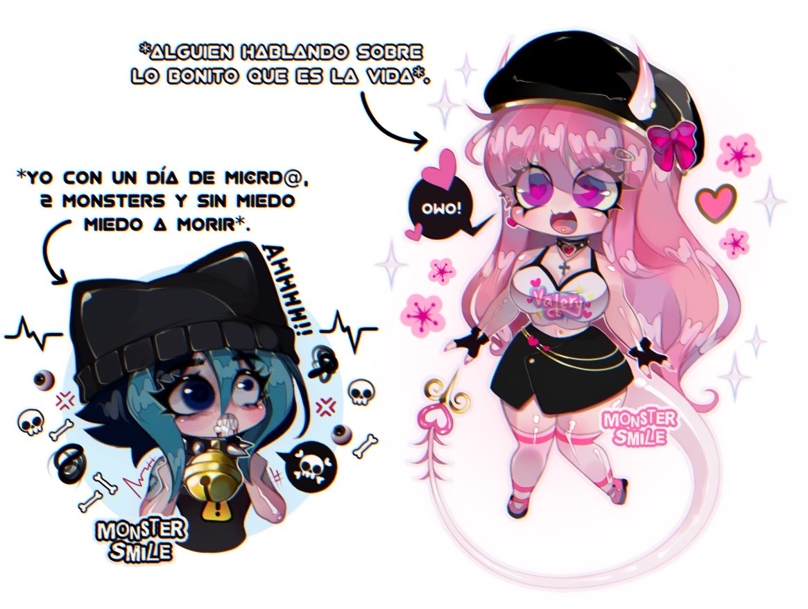 Monster_Smile00's tweet photo. Monster Smile &amp; @Valexd406 🩵🩷✨
#oc #originalcharacters https://t.co/f9BGRBg6Bm