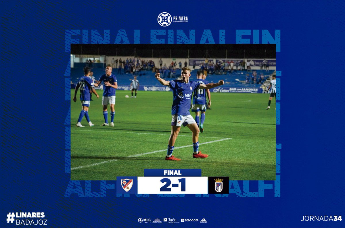 Linares_Dptvo's tweet photo. ⏱️ 90’ • #LinaresBadajoz • 2️⃣-1️⃣

¡¡FINAAAAAAAAAAAAAAAL EN LINAREJOOOOOOOOOOOOOOOOOOOOOOOOOS!!

¡ALCANZAMOS LA ZONA DE PLAYOFF A FALTA DE CINCO JORNADAS PARA EL FINAL! 🔥🔥🔥🔥🔥🔥🔥

¡VAMOOOOOOOOOOOOOOOOOOOOOOOOOOS! 🙌🏼🙌🏼🙌🏼🙌🏼

#ElLinaresEresTÚ 💙 https://t.co/xK2JZhQTmy