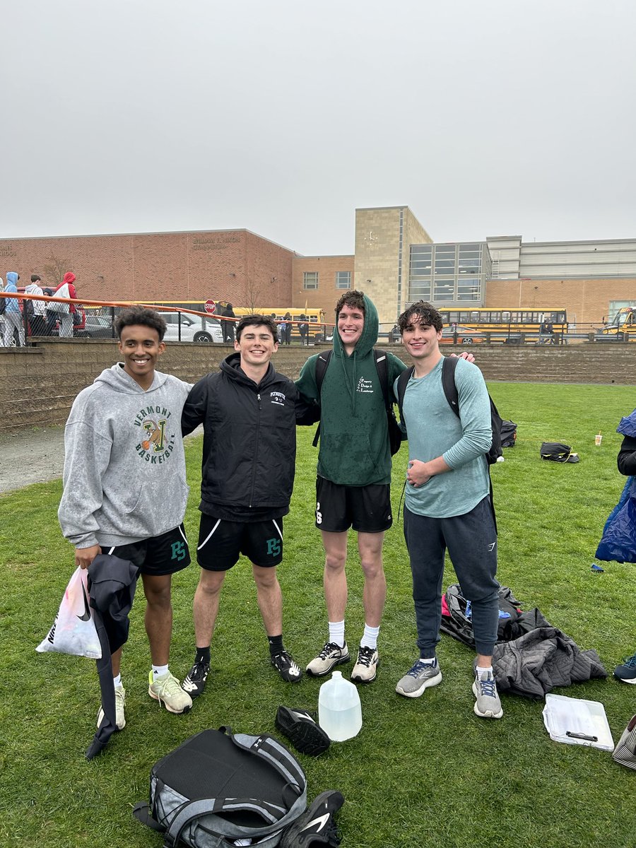 SouthHSTrack's tweet photo. The 4x400m relay team of Keenan Ansah, Will Kenny, Declan Davis, &amp; Liam Davis finished 2nd 🥈🥈🥈🥈at the MSTCA D3 State Relays! https://t.co/t8MrbAIWMV