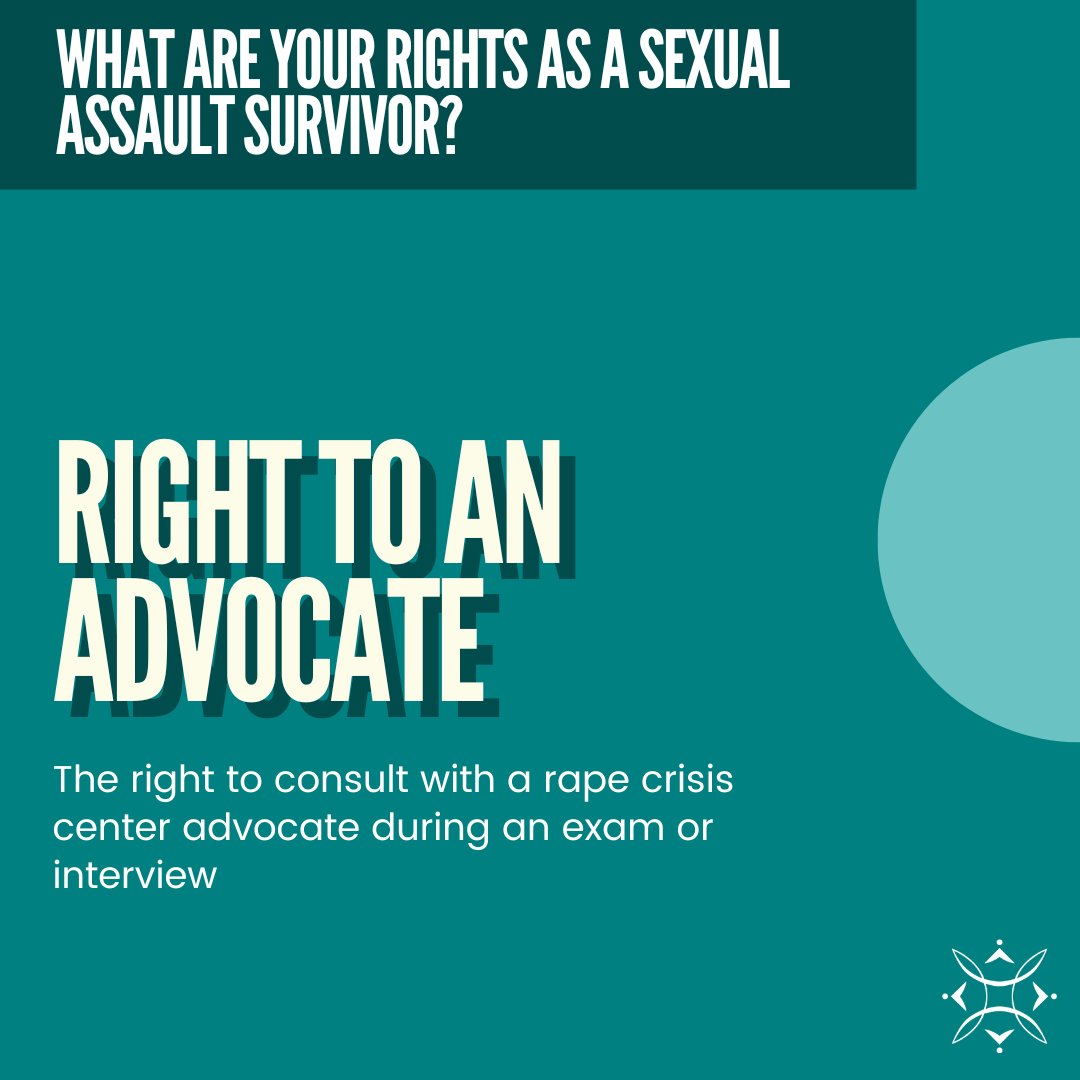 The Sexual Assault Survivors’ Bill of Rights ensures sexual assault survivors in Missouri have the right to an advocate to support them during their forensic examination.  #SexualAssaultAwarenessMonth #SAAM2023