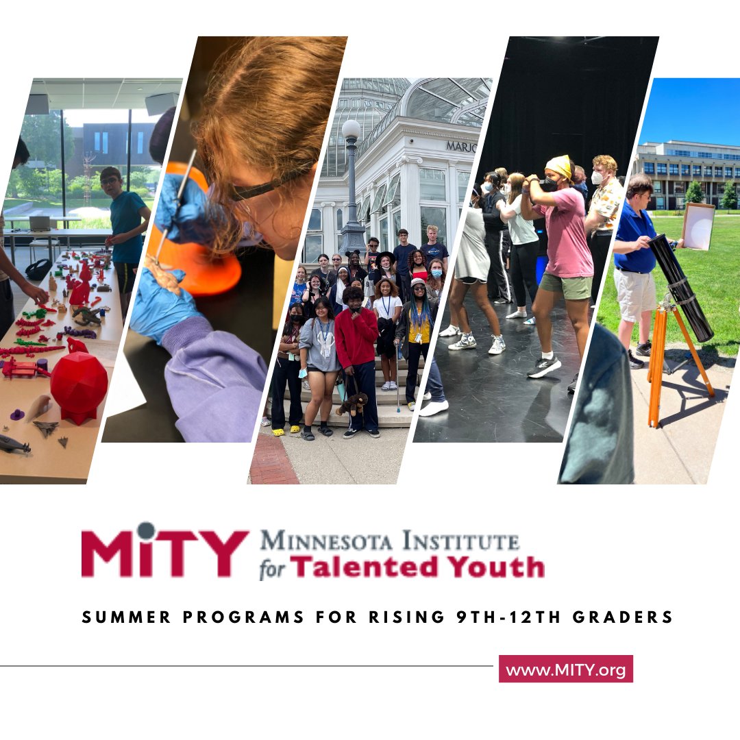 Consider MITY this summer for your 9th - 12th grader! mity.org/in-person-prog…