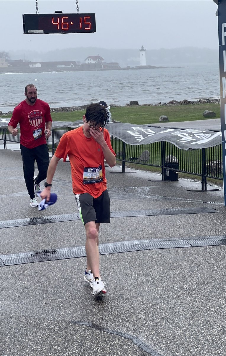 DaveDeCoste's tweet photo. Tough conditions today for a race in N.H. But he finished 1st in his age group. https://t.co/0mqfsbq02p