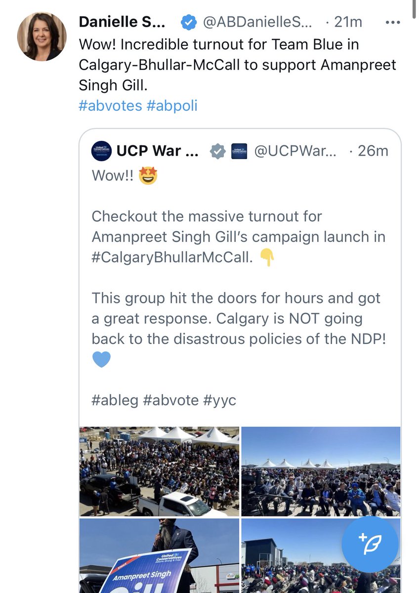 JasonOnTheDrums's tweet photo. #Ableg

Only ONE Alberta leader has reached out to the families impacted by devastating wildfires in  #entwistle.  She   cares about their well-being.

The other leader is Danielle Smith.  Not one mention.  Her focus is campaigning and too busy to care

Priorities Matter
#Abpoli https://t.co/6xBoKXEOUi