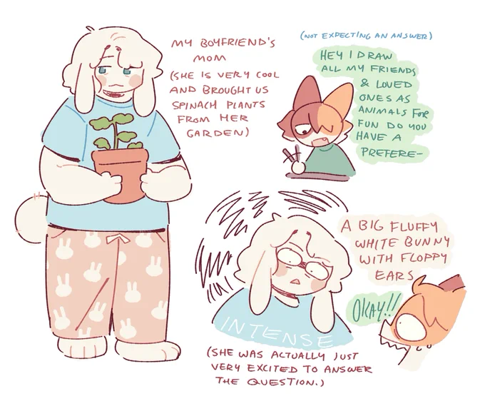 my boyfriend's mom came to take care of us this weekend whichwas very sweet... no one has done something like this for me before and i wanted to doodle something about it