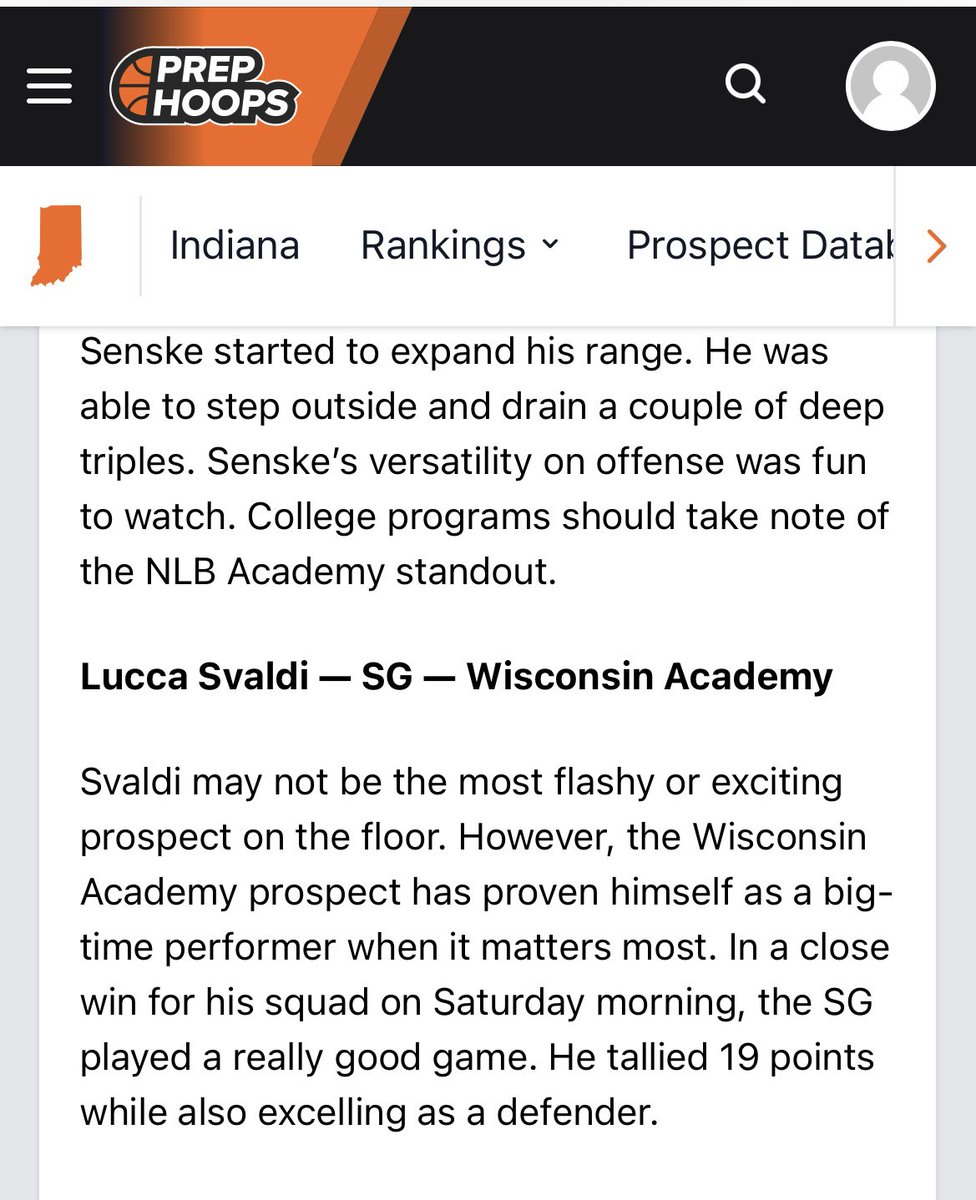 Wisconsin Academy (@wiscoacademy) on Twitter photo 2024 G Lucca Svaldi mentioned as a Saturday Standout for his play in the <a href="/PHCircuit/">Prep Hoops Circuit π</a> #PHLive βΌοΈ
#WABFam 2024 G Lucca Svaldi mentioned as a Saturday Standout for his play in the <a href="/PHCircuit/">Prep Hoops Circuit π</a> #PHLive βΌοΈ
#WABFam
