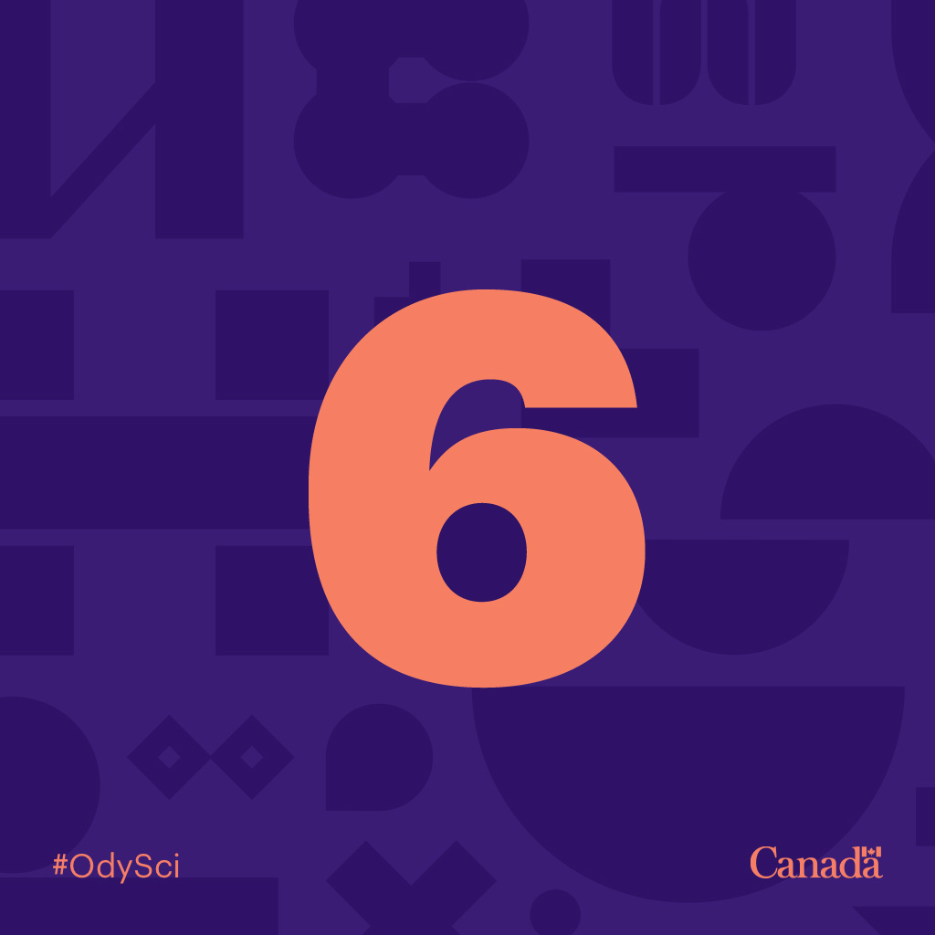 ⌛️ 6⃣5⃣4⃣3⃣2⃣1⃣ 🏁 Science Odyssey starts in 6 days! 📐📡🧬🌲🐳🔥🔭📔🦞🧪⚙️🎶🧲🐸🕹️🪨🔬☢️🦴🤖⚖️🧫🎨🔊🍄💩🚀🤓🎚️🐞🧮🐦🌻🖍️🔧⚗️🌌🧠🦠🦋🌿📈🐾🌈❄️🎲♾♻️💻🍅🪐🐚🦉🛩️🐙😎🌋⏱️👀 Check out ▶️ SciOd.ca to find events near you! # #OdySci #ScienceFestival #CdnSci #STEM