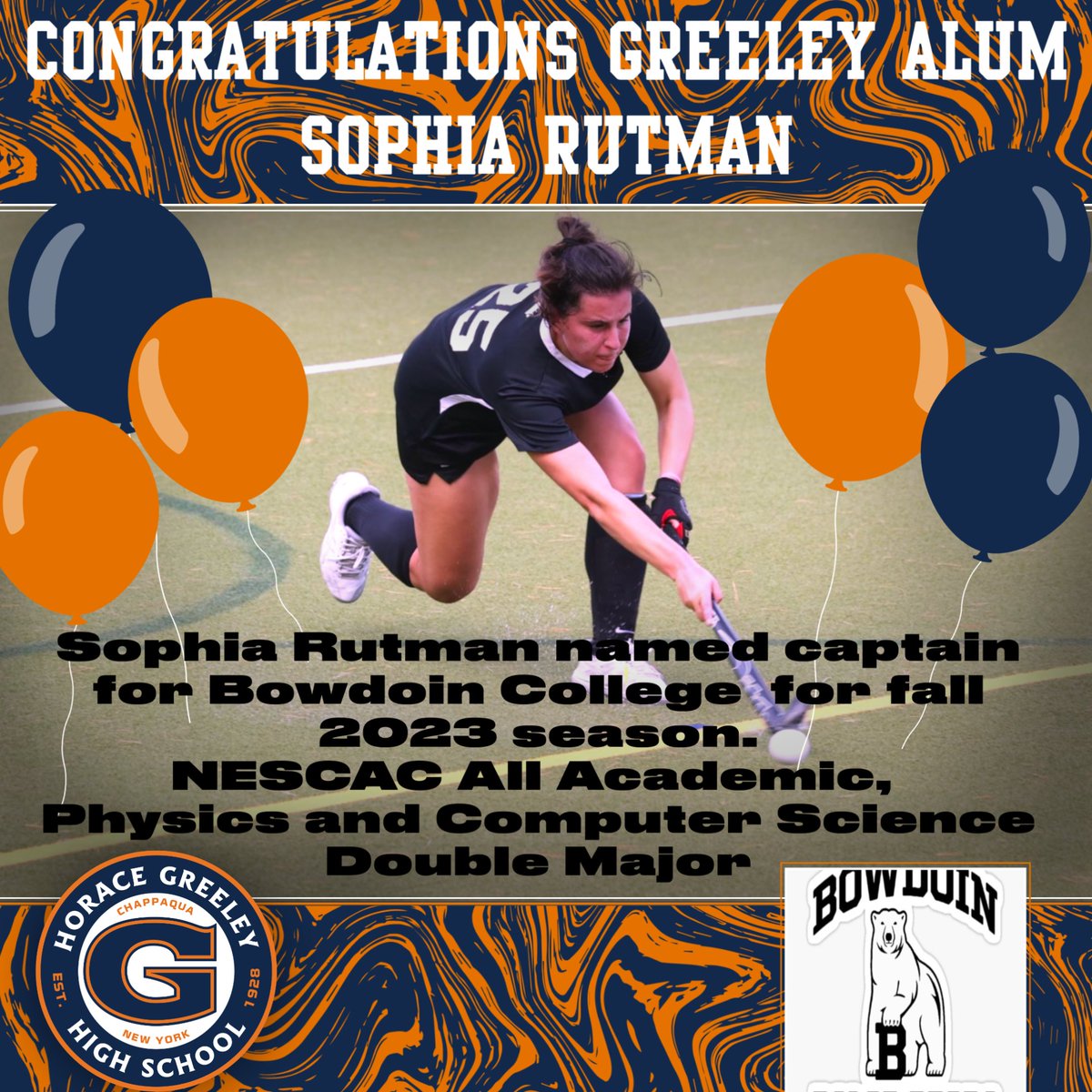 GreeleySports's tweet photo. Congratulations Greeley Alum
Sophia Rutman - Bowdoin College https://t.co/VAdeWyIgzu
