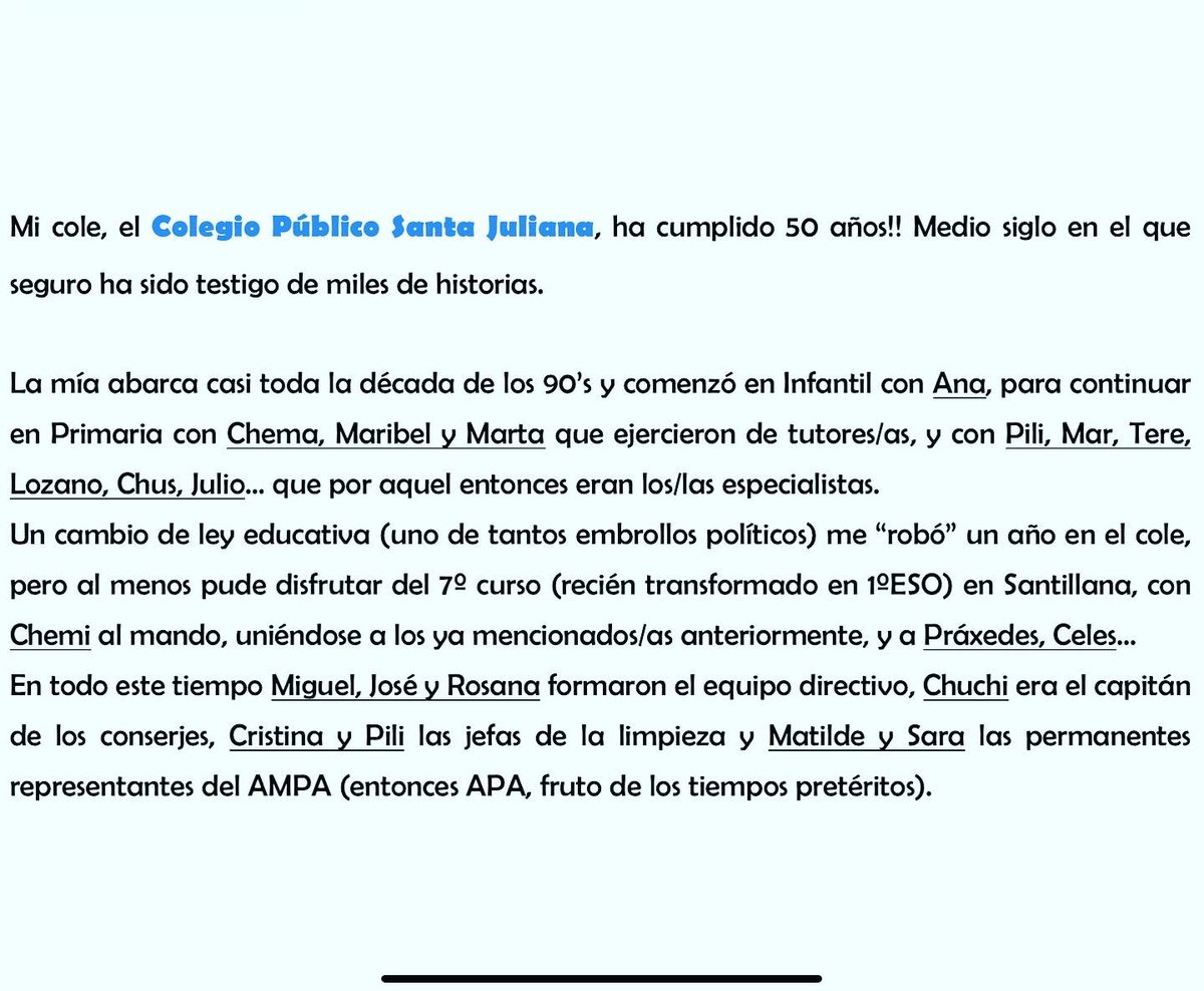 victorgr86's tweet photo. “CARTA” A MI COLE POR SU 50 ANIVERSARIO

¡FELICIDADES Y GRACIAS!

#CPSantaJuliana https://t.co/DUaBUHrIvK