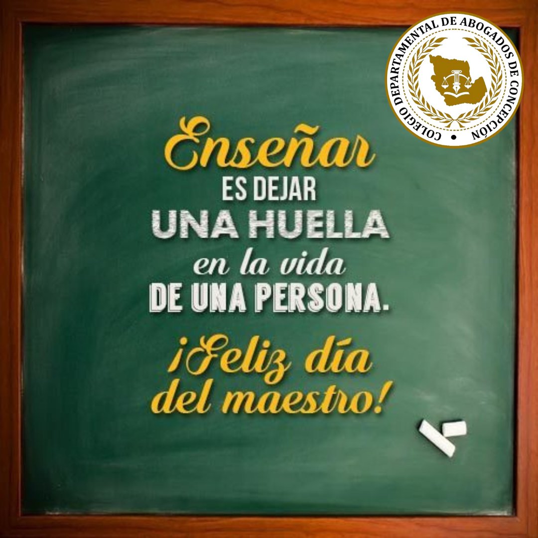 cdaconcep's tweet photo. ¡Feliz día a los maestros y maestras!🥳

#CDAC2023⚖🇵🇾 https://t.co/twBbYB4bco