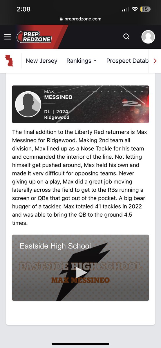 Thank you <a href="/PrepRedzoneNJ/">Prep Redzone New Jersey</a> for the write-up about me!