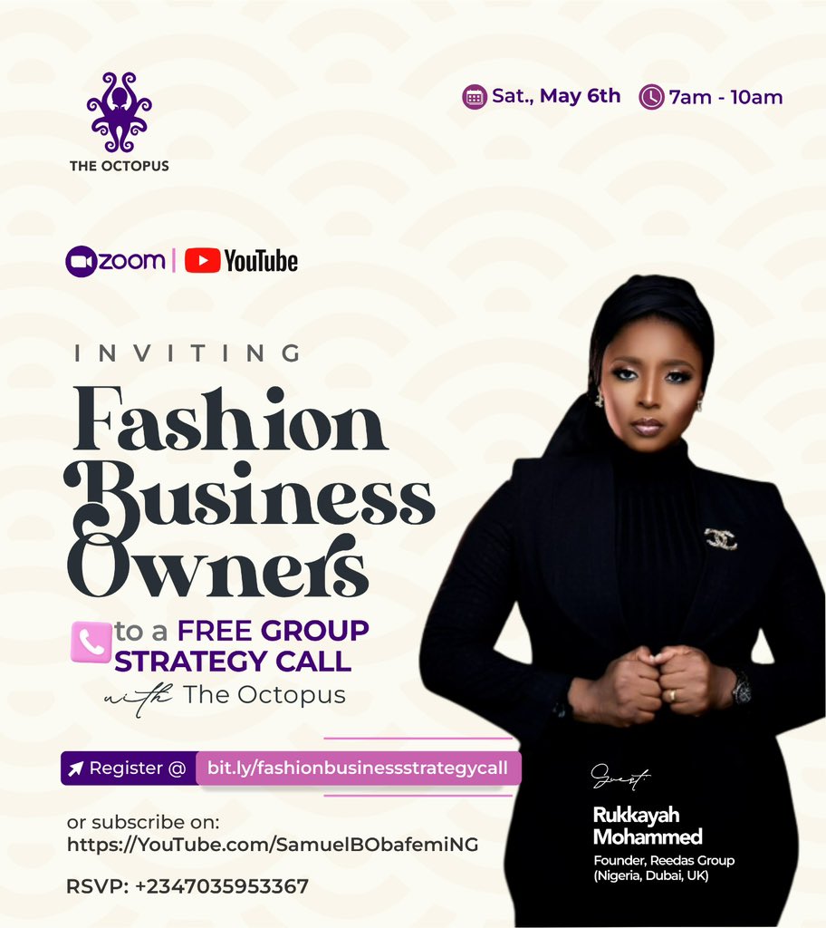 sobafemi's tweet photo. The Octopus x #RukkayahReedas 

Register for Zoom on: https://t.co/lZjEevZ8rj

Subscribe on YouTube on: https://t.co/qH6WGbRkiR 

3 Hours of EXPLOSIVE INSIGHTS. FOR FREE !!!!!

See you on Saturday.

m a k t u b !!!

🐙 https://t.co/G56X4IbyCA