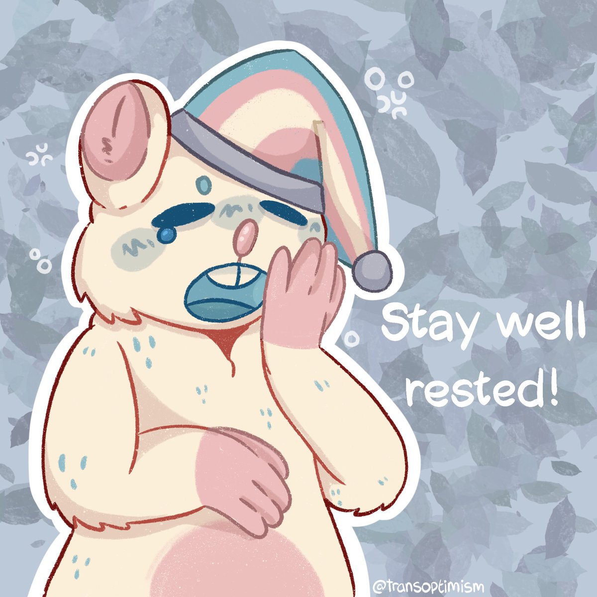 transoptimism's tweet photo. make sure to stay well rested guys! gotta get good sleep :] 🐌 https://t.co/rokQ8JVUq4