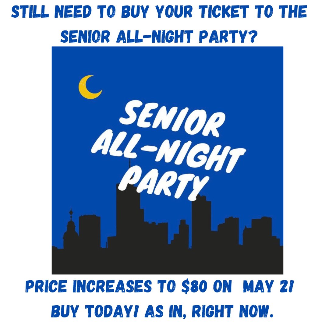 sr_whs's tweet photo. Last chance to get the best deal of the year! $65 today. $80 on Tuesday. Go to https://t.co/SAaSGiuGDz to buy your ticket today! https://t.co/2LXJ38FBit