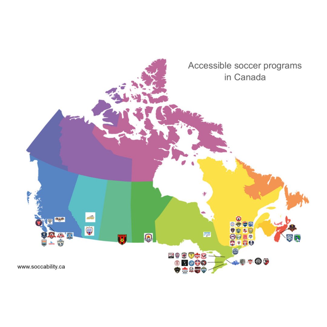 SoccabilityC's tweet photo. The Accessible Soccer Program map continues to grow.
We added three programs in beautiful Nova Scotia that we just learned about.
Check out https://t.co/m8RB7MfTnp for links to each club program sorted by Province and Territory.

#parasoccer #parasport #inclusion #accessibility https://t.co/1NMfHpyLX3