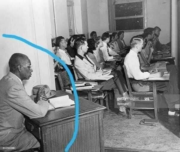 jcniyomugabo's tweet photo. He is George McLaurin, the first black man admitted to Oklahoma University in 1948. He was forced to sit in a corner away from his fellow students.
⁣
But his name remains on the honor roll as one of the top three students in college. https://t.co/eLi9KtHIDm
