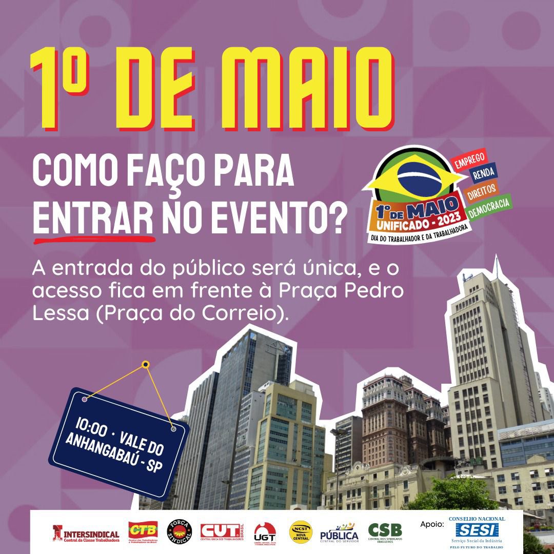 ⚠️ Alerta informação! 

#1Maio2023 #1M #1Maio #1deMaioUnificado #1deMaiodasCentrais
