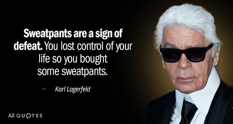 ycsm1n's tweet photo. met gala theme is karl largerfeld, so in honour of him i will be judging everyone’s outfits from the couch in my sweatpants https://t.co/FTFBMpgDLd
