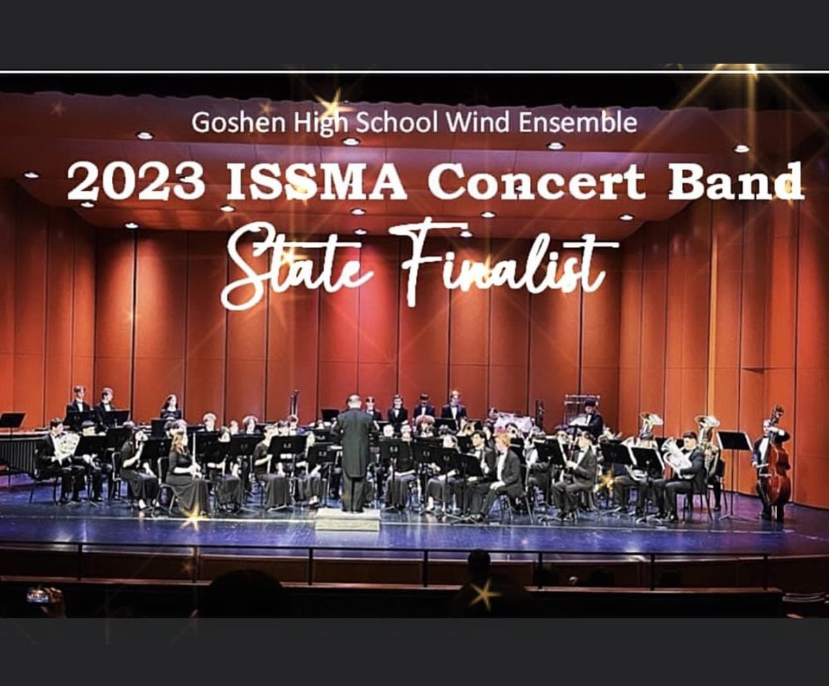 Congratulations to the GHS Wind Ensemble, they are ISSMA Concert Band State bound! Great job everyone!! 🎶🎵🎷🎺🥁#issma
