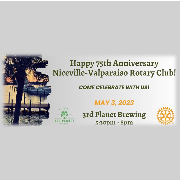 NicevilleRotary's tweet photo. Come celebrate our 75th anniversary and find out why Rotary makes a difference in our community!
#ServiceAboveSelf #75years #ProudRotarian #celebrate #nicevalrotary https://t.co/GvCnl185GK
