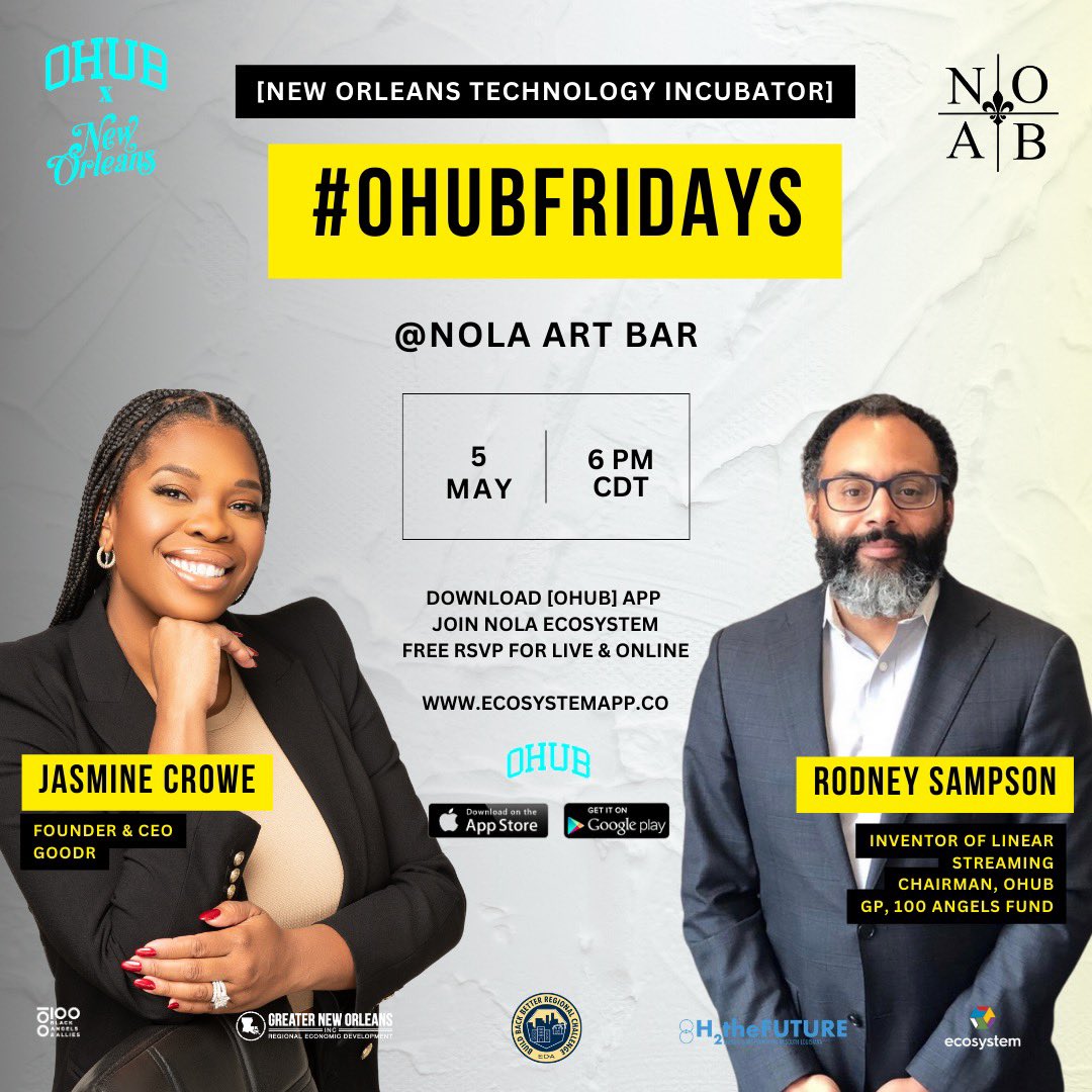 This Friday! It’s Jazz Fest! Its #OHUBFriday, ohubfridays.com, live and online. 🚀💻🙏🏾✊🏾