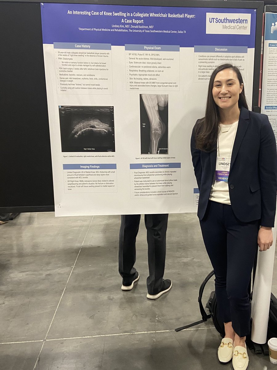 RyanFlowersDO's tweet photo. Keep an eye out for this @UTSW_PMR future rising star, Lindsey Kim, MD. Getting a head start at #amssm2023. https://t.co/uIyc652llN