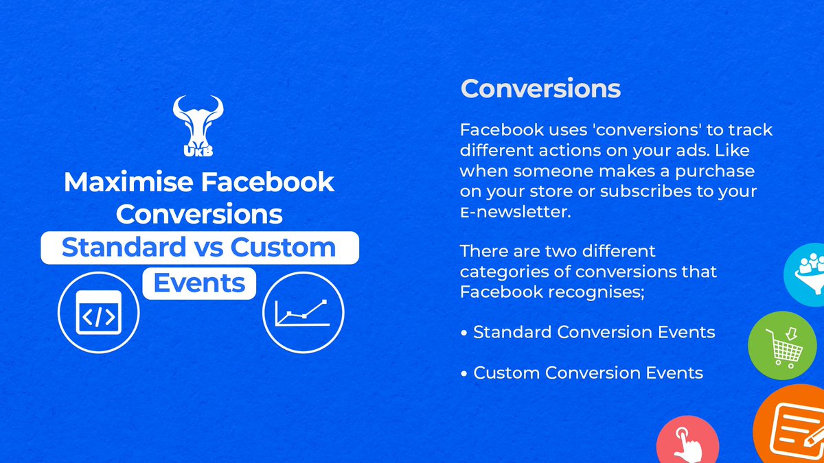 UKB_Marketing's tweet image. What are Standard and Custom events on Facebook? How can they be used to maximise your conversions? Swipe to find out!
#facebookads #conversionsAPI #pixeltracking #leadgeneration #standardevents #customevents