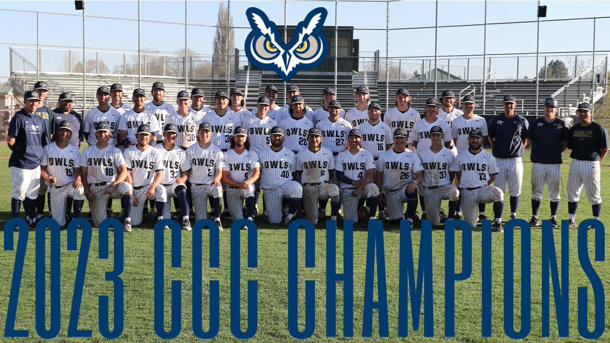 oit_baseball's tweet photo. YOUR HUSTLIN’ OWLS ARE THE REGULAR-SEASON CCC CHAMPIONS! 

For the first time since 1982, we have claimed the top spot as regular season champions! We will be hosting the @CCCSports tournament May 6-8 at our very own Steen’s Sports Park!
🦉🪓
#WEI #OwlsWin #WhyNotUs https://t.co/LdcoklfKop