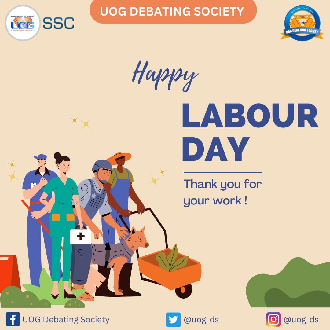 ds_uog's tweet photo. Happy Labour Day to all the dedicated workers who put in their time and effort to build a brighter tomorrow. Your contributions are valued and appreciated more than words can express. Here's to a day of rest, relaxation, and reflection on the power of collective action. https://t.co/o3NiGpwrmR