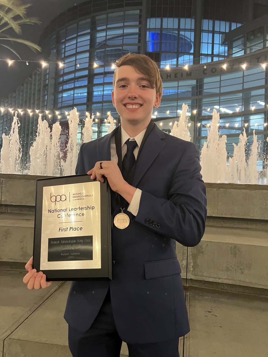 Congratulations to CWHS Cisco Academy students who traveled to the Business Professionals of America National Conference in Anaheim, California where they brought home the win! Junior James DeLaTorre won 1st place in Cisco Network Administration.